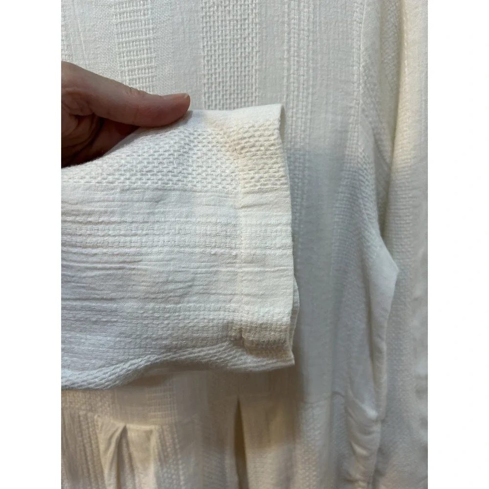 NWT Free People Shiloh One Piece Jumpsuit Sz L Wide Leg Boho Beach Cotton Linen